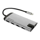 VERBATIM DOCK USB-C 2xUSB3 1xHDMI 1XUSB-C PD 100W 1xRJ45 1XC.READER ALUMINIO - Verbatim 49142