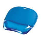 Almofada de pulso em gel Crystal da Fellowes - Resistente a manchas - 20x23cm - Azul - Fellowes 9114120