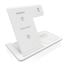 Carregador sem fios USB-C 3 em 1 de 15 W da Aisens para telemóvel - Apple Watch - auricular com estojo de carregamento - Branco - Aisens 294322