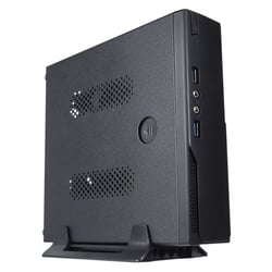 Caixa Mini-Tower Mini-ITX Unykach UK1003 - Fonte de alimentação de 120 W incluída - Tamanho de disco suportado 2,5" - USB-A 3.2 e áudio - Unykach 53000