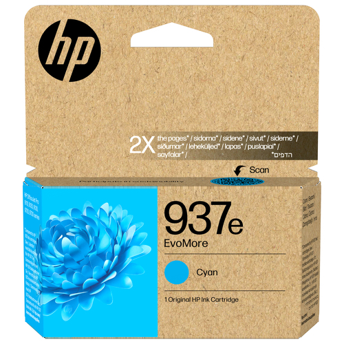 Tinteiro HP Tinta original 937e EvoMore Ciano - HP 4S6W6NE#LS1