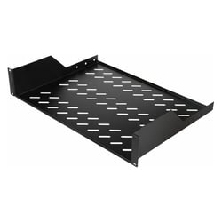 EQUIP FIXED SHELF FOR 19" CABINETS 2U 800MM DEPTH BLACK - Equip EZFS-19-2-80-B