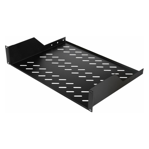 EQUIP FIXED SHELF FOR 19" CABINETS 2U 800MM DEPTH BLACK - Equip EZFS-19-2-80-B