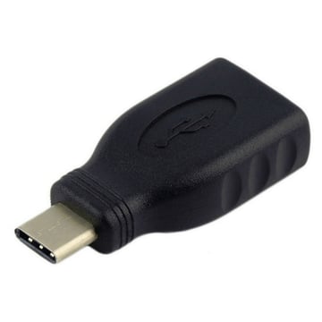 Aisens USB 3.1 Gen1 5Gbps 3A Adaptador USB 3.1 Gen1 5Gbps 3A - Tipo fêmea USB-C/M-A - Preto - Aisens A108-0323