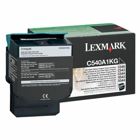Lexmark C54x, X54x Black Return Programme Cartridge (1K) toner Original Preto - Lexmark 0C540A1KG