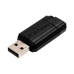 Pen Drive USB-A 2.0 128GB VERBATIM PINSTRIPE Preto - Verbatim VER49071