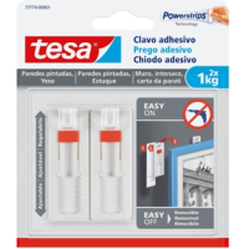 Prego Adesivo Tesa Powerstrips 1Kg Superfícies Porosas 2un - Tesa 15677774