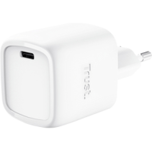 Trust Adaptador de alimentação universal MAXO de 30 watts com GaN, USB-C, para smartphone e tablet, 1 porta - Trust 25520