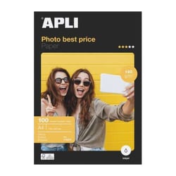 Apli Papel Fotografico Bestprice A4 140gr - Acabado Brillante - 100 Hojas - APLI 11804