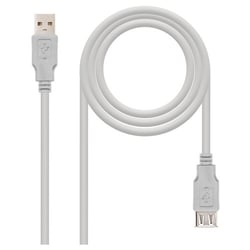Cabo de Extensão Nanocabo USB-A 2.0 Macho para USB-A Fêmea 3m - Nanocable 10.01.0204