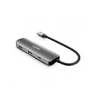 Urban Factory Hubee HUB 4 em 1 - USB-C Macho - USB-A/USB-C/HDMI Fêmea - 100W PD - Cor Cinza Metalizado - Urban Factory MHC40UF