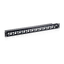 EQUIP PATCH PANEL 19" MODULAR 24P 1U FTP VAZIO PRETO - Equip 769324