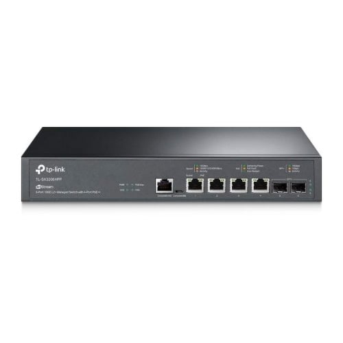 TP-LINK JETSTREAM 4-PORT 10GBASE-T + 2-PORT 10GE SFP+ L2+ MANAGED 4XPOE++ - TP-Link TL-SX3206HPP