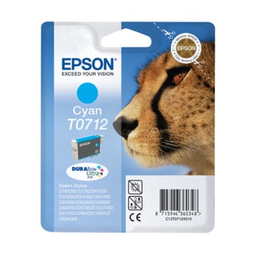 Cartucho de tinta original Epson T0712 ciano - C13T07124012 - Epson C13T07124012