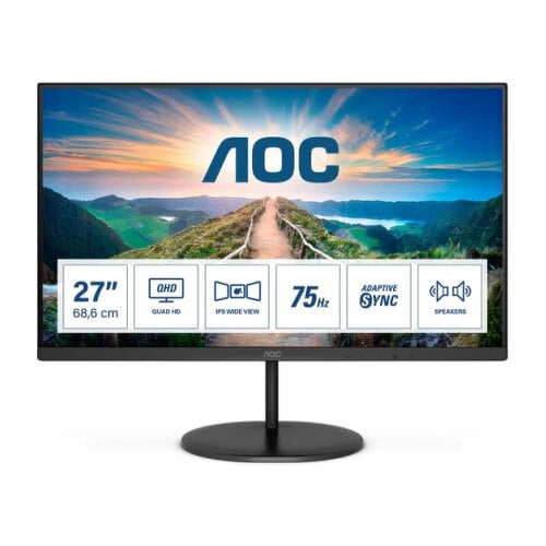 AOC MONITOR IPS 27" 16:9 QHD HDMI DP COLUNAS Q27V4EA - AOC Q27V4EA