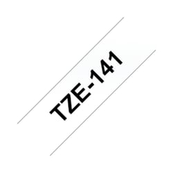 Fita Laminada 18mmx8mts Fundo Transparente / Texto Preto - Brother BROTZ141