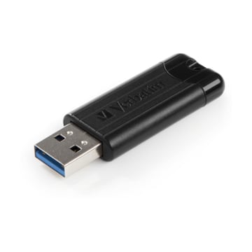 PEN VERBATIM 64GB PINSTRIPE USB 3.2 BLACK - Verbatim 49318