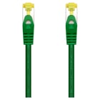 Cabo de rede Aisens Patch Cord RJ45 LSZH Cat.7 600 MHz S/FTP PIMF AWG26 - 25cm - Cor Verde - Aisens A146-0480