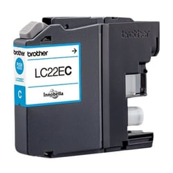 Tinteiro de tinta de mega capacidade cião - Brother LC22EC