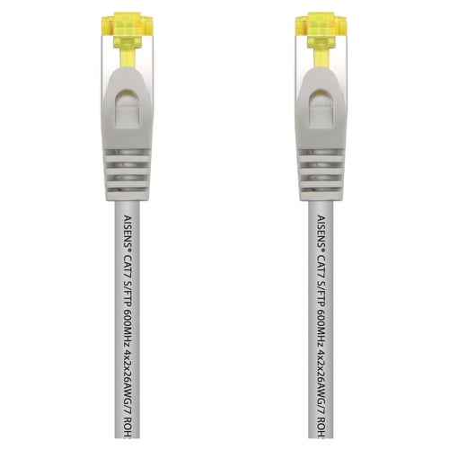 Cabo de rede Aisens Patch Cord RJ45 LSZH Cat.7 600 Mhz S/FTP PIMF AWG26 - 15M - Cor cinza - Aisens A146-0339