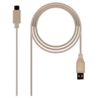 Cabo nanocabo USB-C 3.1 Gen 2 10 Gbps macho para USB-A macho 1 m - Nanocable 10.01.4001