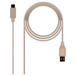 Cabo nanocabo USB-C 3.1 Gen 2 10 Gbps macho para USB-A macho 1 m - Nanocable 10.01.4001