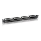 EQUIP PATCH PANEL 19" CAT5E UTP 24P 1U PRETO - Equip 235324