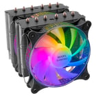 Cooler MARS GAMING MCPU-XT CPU COOLER, DUAL TOWER, 2X 12CM PWM ARGB FAN, 6X HEATPIPE, 300W, BLACK - Mars Gaming MCPUXT