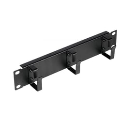 Equip Painel de gestão de cabos para rack de 10", 3 anéis, 1U, preto - Equip EZMR-10-B