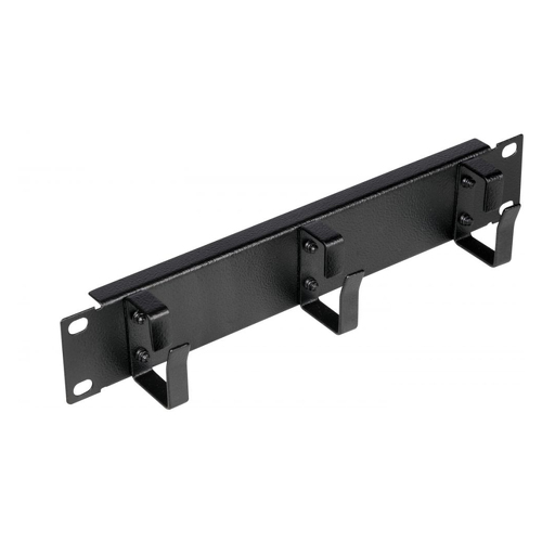 Equip Painel de gestão de cabos para rack de 10", 3 anéis, 1U, preto - Equip EZMR-10-B