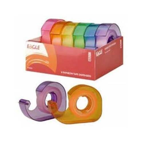 Fita Adesiva 13mmx2m Dispensador Eagle Cx Expositor 6un - Eagle 580EATY2040VM