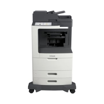 Lexmark MX810dfe, Laser, Impressão a preto e branco, 1200 x 1200 DPI, Fotocopiadora a preto e branco, A4, Preto, Cinzento - Lexmark 24T7808