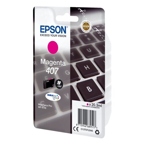 Cartucho de Tinta Original Epson 407 Magenta - C13T07U340 - Epson C13T07U340