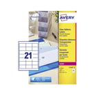 Etiquetas 063,5x038,1mm 25Fls Transparente Avery 525un - Avery AVEL7560-25