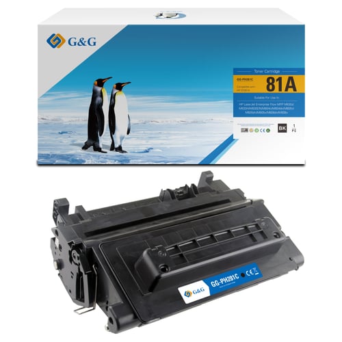 G&G HP CF281A Preto Cartucho de Toner Compatível, 10.500 Páginas - Toner Compatível 81A