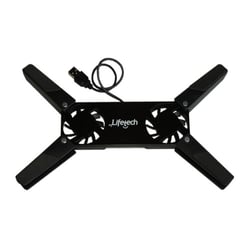 LIFETECH BASE P/ PORTATIL STAND USB FAN BLACK 10" / 15" - Lifetech LFNBS001