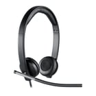 Altifalantes com microfone USB Logitech H650E - Microfone duplo - Almofadas de ouvido almofadadas - Controladores sem fios - Preto - Logitech 981-000519