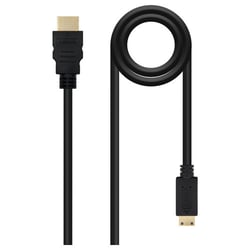 Nanocabo HDMI v1.3 macho para cabo mini HDMI macho 1,80 m - cor preta - Nanocable 10.15.0902