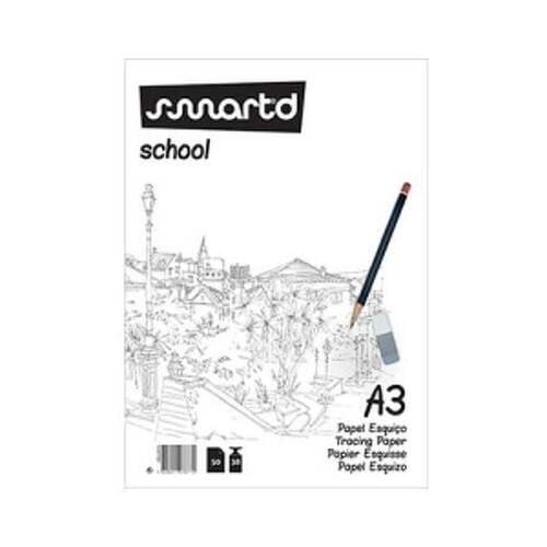 Papel Vegetal A3 38g Esquiço Bloco 50Fls - SmartD 1845631