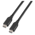 Cabo Aisens USB 3.1 Gen2 10 Gbps 3A - Tipo USB-C/M-USB-C/M - 1,0 m - Preto - Aisens A107-0061