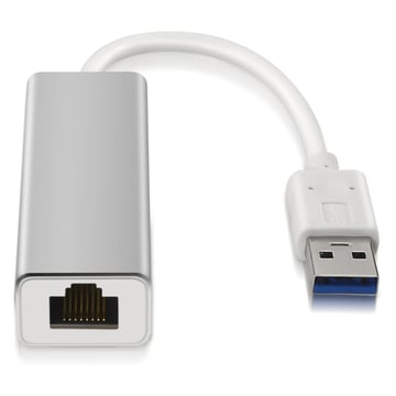 Conversor de Adaptador de Rede Aisens RJ45 para USB 3.0 Gigabit 10/100/1000 Mbps - Cor Prata - Aisens A106-0049