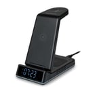 Estação de carregamento por indução Thomson CL750IS 4 em 1 - Despertador e luz nocturna - Compatível com Android - Preto - Thomson 305607