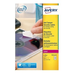 Etiquetas Segurança 45.7x21.2 Poliester Avery 20Folhasx48=960un - Avery AVE6113-20