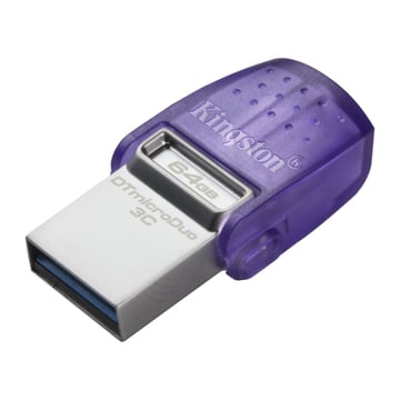 KINGSTON PEN 64GB DATATRAVELER MICRO DUO 3C 200MB/S DUAL USB-A + USB-C - Kingston DTDUO3CG3/64GB