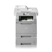 Impressora multifunções laser a cores de alto rendimento, com rede cablada/WiFi, frente e verso automático (4 em 1) e toner de mega capacidade incluído - Brother MFC-L9550CDWT