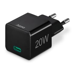 Carregador 1xUSB-C PD/QC 20W Preto - Hama HAM201649