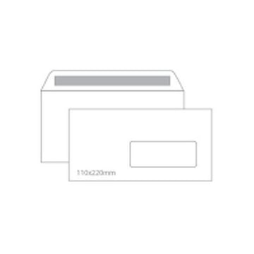 Envelopes 110x220mm DL c&#47;Janela Branco 090g para impressão a Laser 500un - Outras 1611018