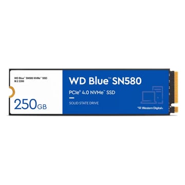 SSD M.2 PCIe 4.0 NVMe WD 500GB Blue SN580-4000R&#47;3600W-450K&#47;750K IOPs - Western Digital WDS500G3B0E