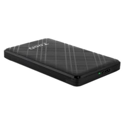 Estojo para disco rígido/SSD externo Tooq 2,5" USB 3.0/3.1 Gen 1 - SATA I, II e III - Porta USB3.0 Tipo Micro-B para USB3.0 Tipo A - Tooq TQE-2500B