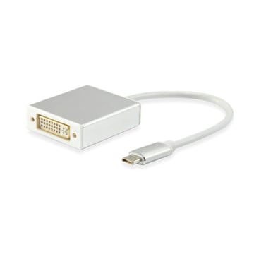 Adaptador Equip USB-C macho para DVI-I Dual Link 24+5 fêmea - Equip 133453